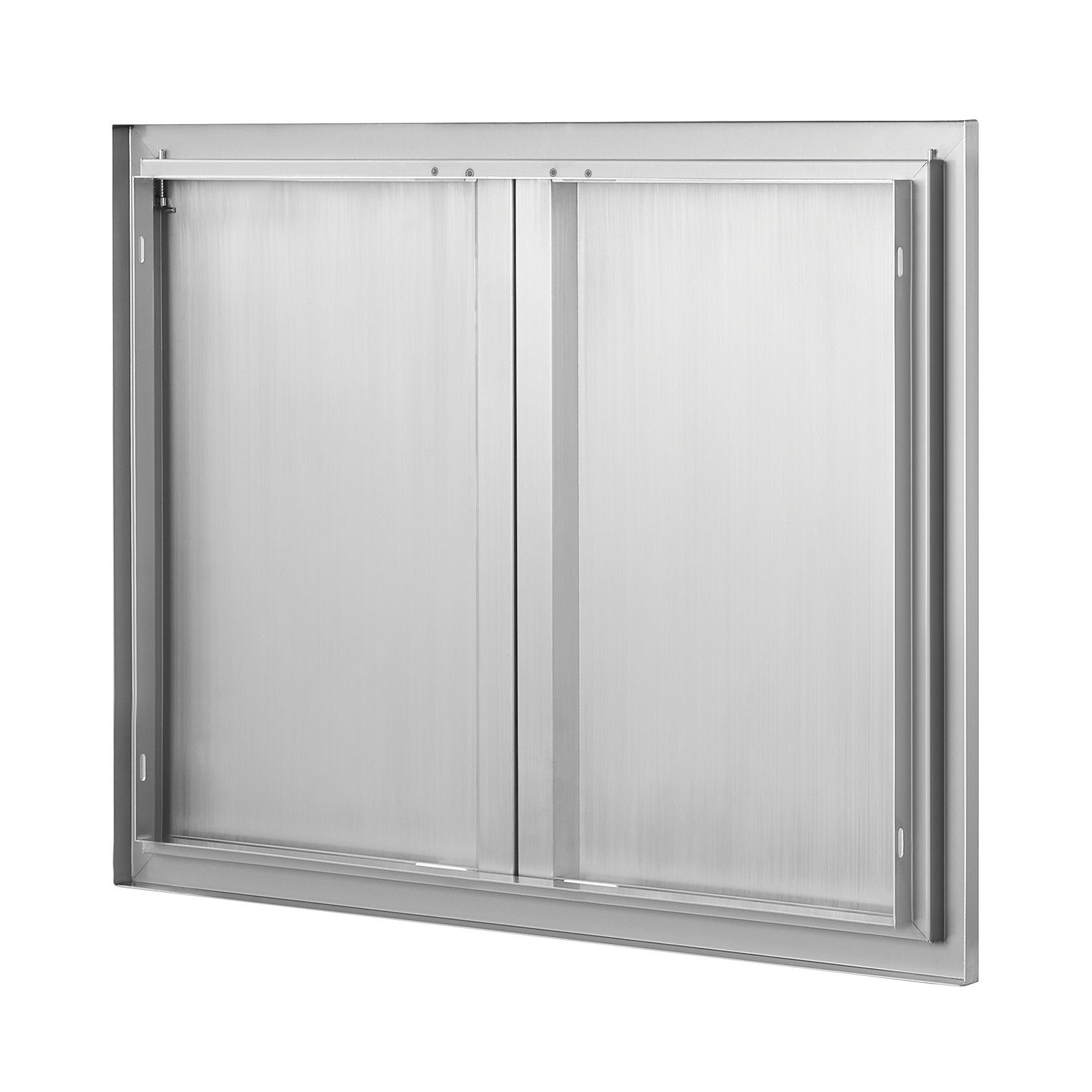 VEVOR BBQ Access Door, 31W x 24H Inch Double Outdoor Kitchen Door, Stainless Steel Flush Mount Door, Wall Vertical Door with Recessed Handles , for BBQ Island, Grilling Station, Outside Cabinet