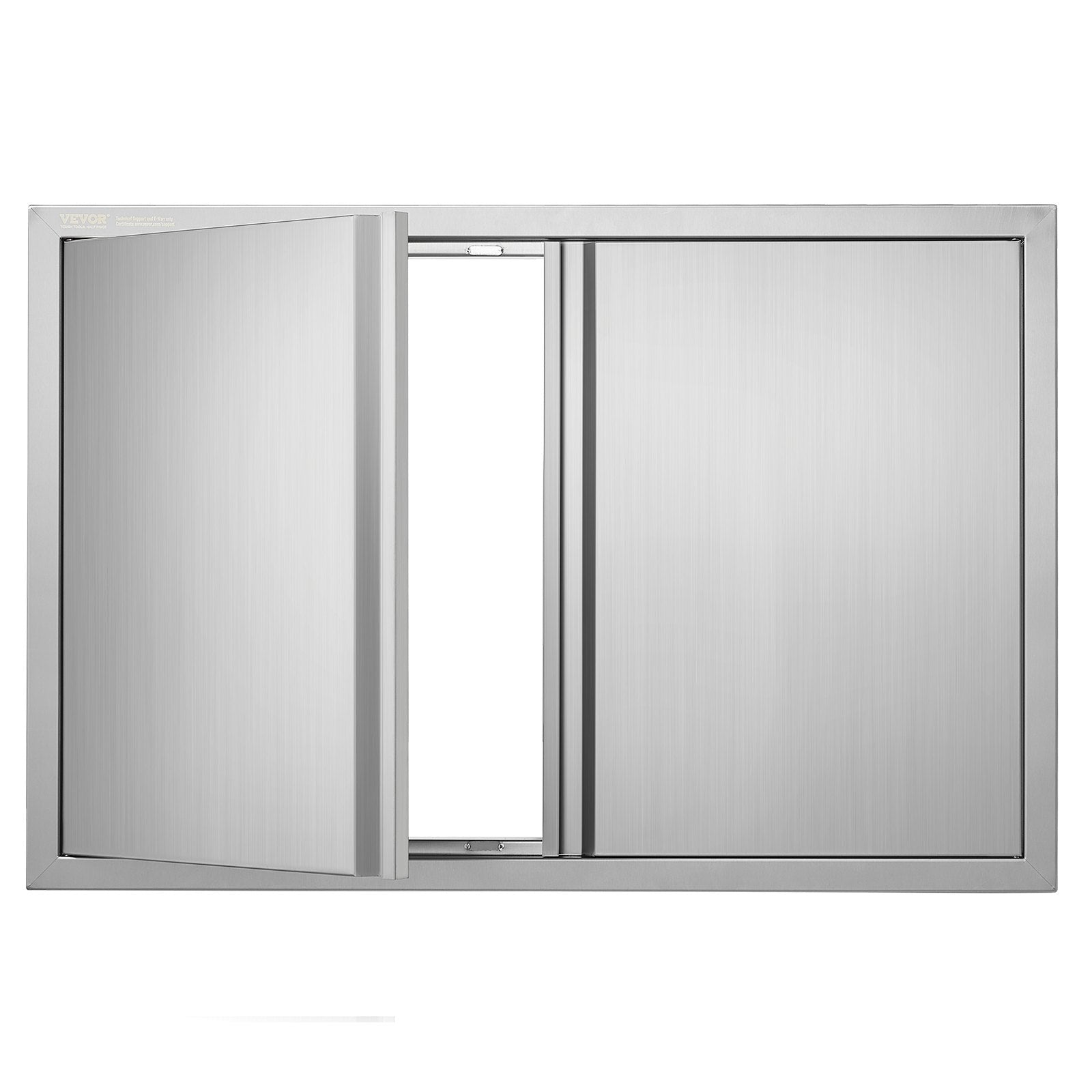 VEVOR BBQ Access Door, 36W x 24H Inch Double Outdoor Kitchen Door, Stainless Steel Flush Mount Door, Wall Vertical Door with Recessed Handles , for BBQ Island, Grilling Station, Outside Cabinet