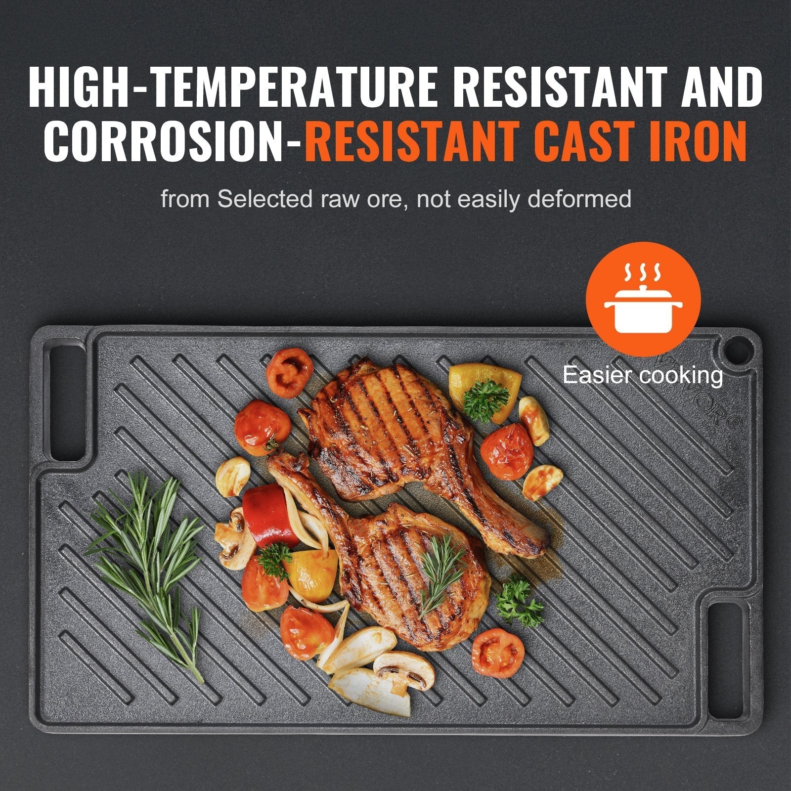 VEVOR Reversible Grill/Griddle, 9.7