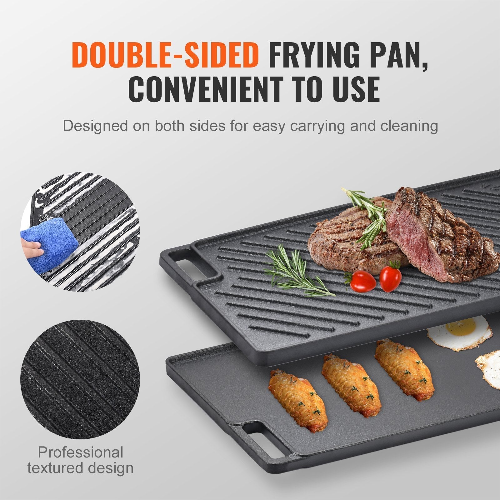 VEVOR Reversible Grill/Griddle, 9.7