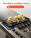VEVOR 20x10 in Reversible Grill Griddle Pre-Seasoned BBQ Pan Cast Iron Black