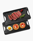 VEVOR 20x10 in Reversible Grill Griddle Pre-Seasoned BBQ Pan Cast Iron Black