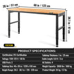 VEVOR Workbench Adjustable Height, 48