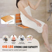 VEVOR Folding Oak Shower Seat 16.1