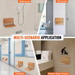 VEVOR Folding Oak Shower Seat 16.1