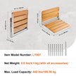 VEVOR Folding Oak Shower Seat 16.1