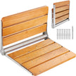 VEVOR Folding Oak Shower Seat 16.1