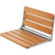 VEVOR Folding Oak Shower Seat 16.1