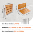 VEVOR Folding Teak Shower Seat 20.9'' x 16'' Wall Mounted Shower Bench 500 lbs