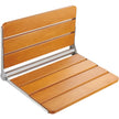 VEVOR Folding Teak Shower Seat 20.9'' x 16'' Wall Mounted Shower Bench 500 lbs