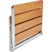 VEVOR Folding Teak Shower Seat 20.9'' x 16'' Wall Mounted Shower Bench 500 lbs