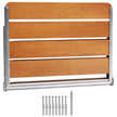 VEVOR Folding Teak Shower Seat 20.9'' x 16'' Wall Mounted Shower Bench 500 lbs