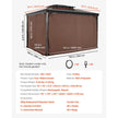 VEVOR Gazebo Privacy Curtain 10' x 10' x 6.9' Waterproof Gazebo Curtains Coffee