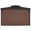 VEVOR Gazebo Privacy Curtain 10' x 10' x 6.9' Waterproof Gazebo Curtains Coffee