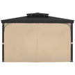 VEVOR Gazebo Privacy Curtain 12' x 10' x 7.3' Waterproof Gazebo Curtains Khaki