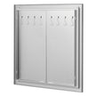 VEVOR BBQ Access Door, 24W x 24H Inch Double Outdoor Kitchen Door, Stainless Steel Flush Mount Door, Double Wall Vertical Door with Handles and Hooks, for BBQ Island, Grilling Station, Outside Cabinet