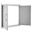 VEVOR BBQ Access Door, 26W x 24H Inch Double Outdoor Kitchen Door, Stainless Steel Flush Mount Door, Wall Vertical Door with Handles, for BBQ Island, Grilling Station, Outside Cabinet