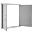 VEVOR BBQ Access Door, 31W x 31H Inch Double Outdoor Kitchen Door, Stainless Steel Flush Mount Door, Wall Vertical Door with Handles, for BBQ Island, Grilling Station, Outside Cabinet