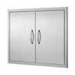 VEVOR BBQ Access Door, 31W x 24H Inch Double Outdoor Kitchen Door, Stainless Steel Flush Mount Door, Double Wall Vertical Door with Handles and Hooks, for BBQ Island, Grilling Station, Outside Cabinet