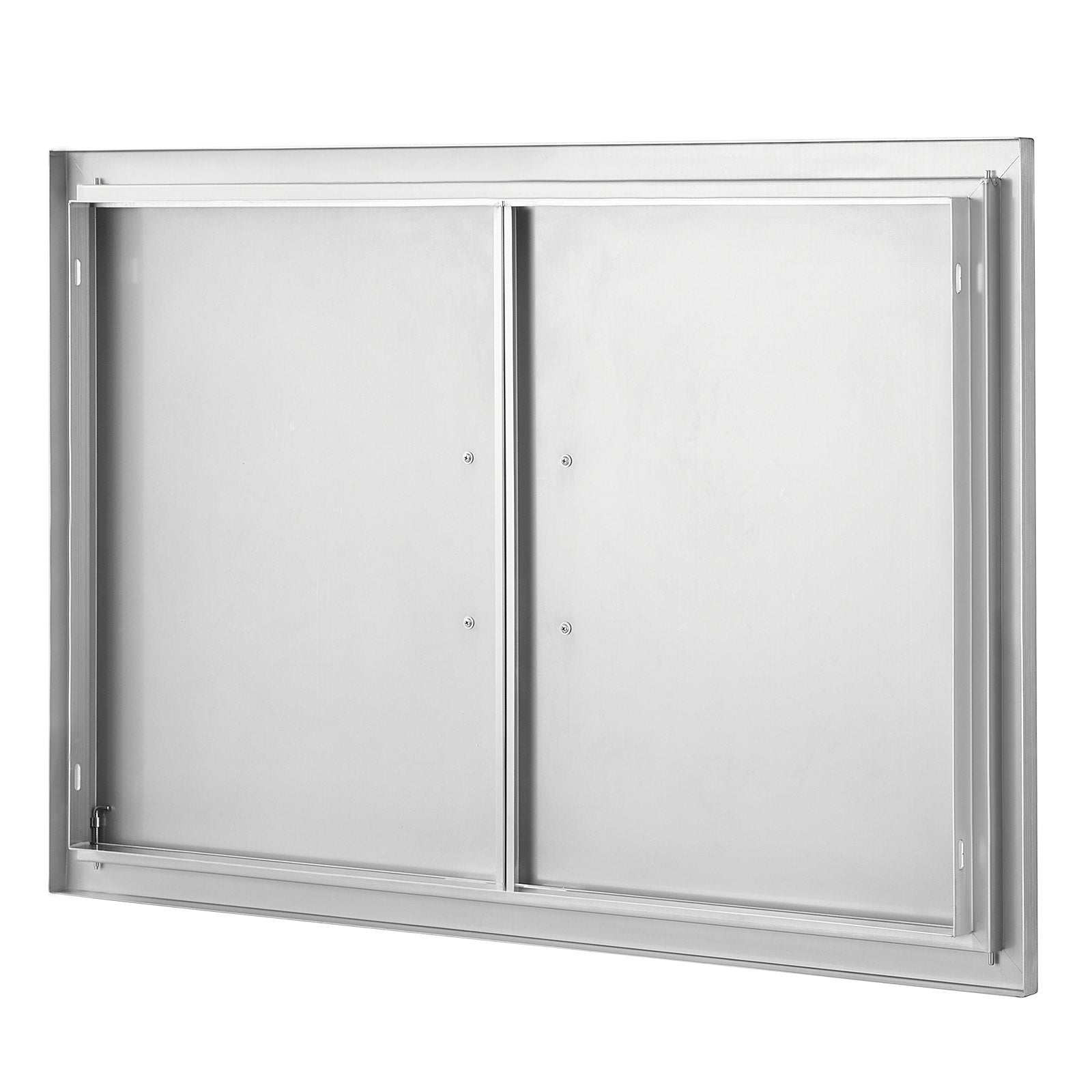 VEVOR BBQ Access Door, 35W x 24H Inch Double Outdoor Kitchen Door, Stainless Steel Flush Mount Door, Wall Vertical Door with Handles, for BBQ Island, Grilling Station, Outside Cabinet