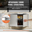 VEVOR BBQ Access Door, 36W x 24H Inch Double Outdoor Kitchen Door, Stainless Steel Flush Mount Door, Wall Vertical Door with Handles, for BBQ Island, Grilling Station, Outside Cabinet
