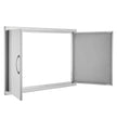 VEVOR BBQ Access Door, 36W x 24H Inch Double Outdoor Kitchen Door, Stainless Steel Flush Mount Door, Wall Vertical Door with Handles, for BBQ Island, Grilling Station, Outside Cabinet