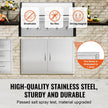 VEVOR BBQ Access Door, 39W x 26H Inch Double Outdoor Kitchen Door, Stainless Steel Flush Mount Door, Wall Vertical Door with Handles and Hooks, for BBQ Island, Grilling Station, Outside Cabinet