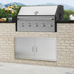 VEVOR BBQ Access Door, 42W x 21H Inch Double Outdoor Kitchen Door, Stainless Steel Flush Mount Door, Wall Vertical Door with Handles, for BBQ Island, Grilling Station, Outside Cabinet