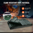 VEVOR Welding Screen with Frame, 6' x 6' 3 Panel Welding Curtain Screens, Flame-Resistant Vinyl Welding Protection Screen on 12 Swivel Wheels (6 Lockable), Moveable & Professional for Workshop, Green