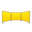 VEVOR Welding Screen with Frame, 6' x 8' 3 Panel Welding Curtain Screens, Flame-Resistant Vinyl Welding Protection Screen on 12 Swivel Wheels (6 Lockable), Moveable & Professional for Workshop, Yellow