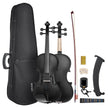VEVOR Violin 4/4 Size Fiddle Set Solidwood for Beginners with Case Rosin Black
