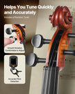 VEVOR Violin 4/4 Size Fiddle Set Solidwood for Beginners Glossy Brown Patterned