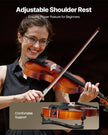 VEVOR Violin 4/4 Size Fiddle Set Solidwood for Beginners Glossy Brown Patterned
