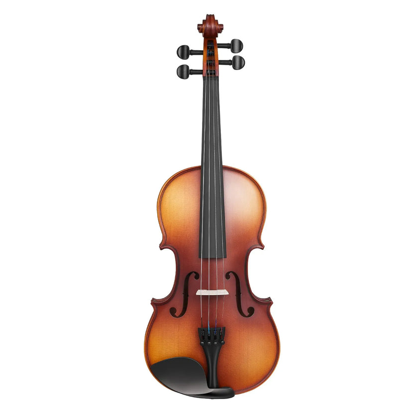 VEVOR Violin 4/4 Full Size Fiddle Set Solidwood for Beginners Matte Brown