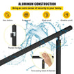 VEVOR Outdoor Stair Railing Kit, 5 FT Handrails 0-5 Steps, Adjustable Angle Black Aluminum Stair Hand Rail for The Elderly, Handrails for Indoor & Outdoor Steps