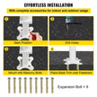 VEVOR Outdoor Stair Railing Kit, 5 FT Handrails 0-5 Steps, Adjustable Angle White Aluminum Stair Hand Rail for The Elderly, Handrails for Outdoor Steps