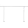 VEVOR Outdoor Stair Railing Kit, 5 FT Handrails 0-5 Steps, Adjustable Angle White Aluminum Stair Hand Rail for The Elderly, Handrails for Outdoor Steps
