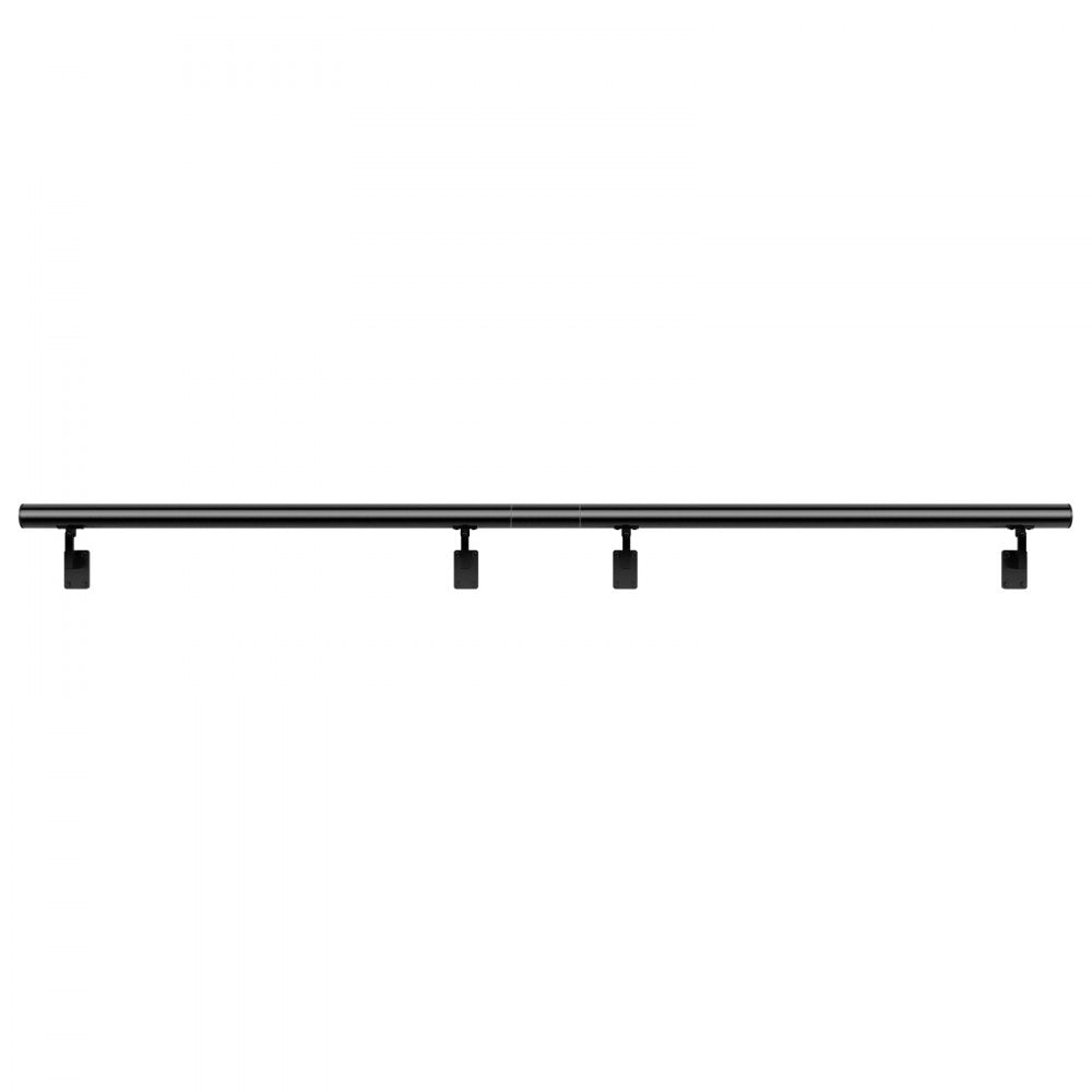 VEVOR Handrail Stair Railing, 12 ft, Wall Mount Handrails for Indoor Stairs, Thickened Aluminum Alloy Hand Rail with Installation Kit, 440 LBS Load Capacity Stairway Railing for Outdoor Stairs
