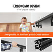 VEVOR Handrail Stair Railing, 7 ft, Wall Mount Handrails for Indoor Stairs, Thickened Aluminum Alloy Hand Rail with Installation Kit, 440 LBS Load Capacity Stairway Railing for Outdoor Stairs