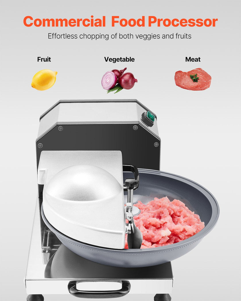 VEVOR Food Processor Vegetable Chopper 3000RPM Food-Grade Stainless Steel