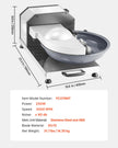 VEVOR Food Processor Vegetable Chopper 3000RPM Food-Grade Stainless Steel