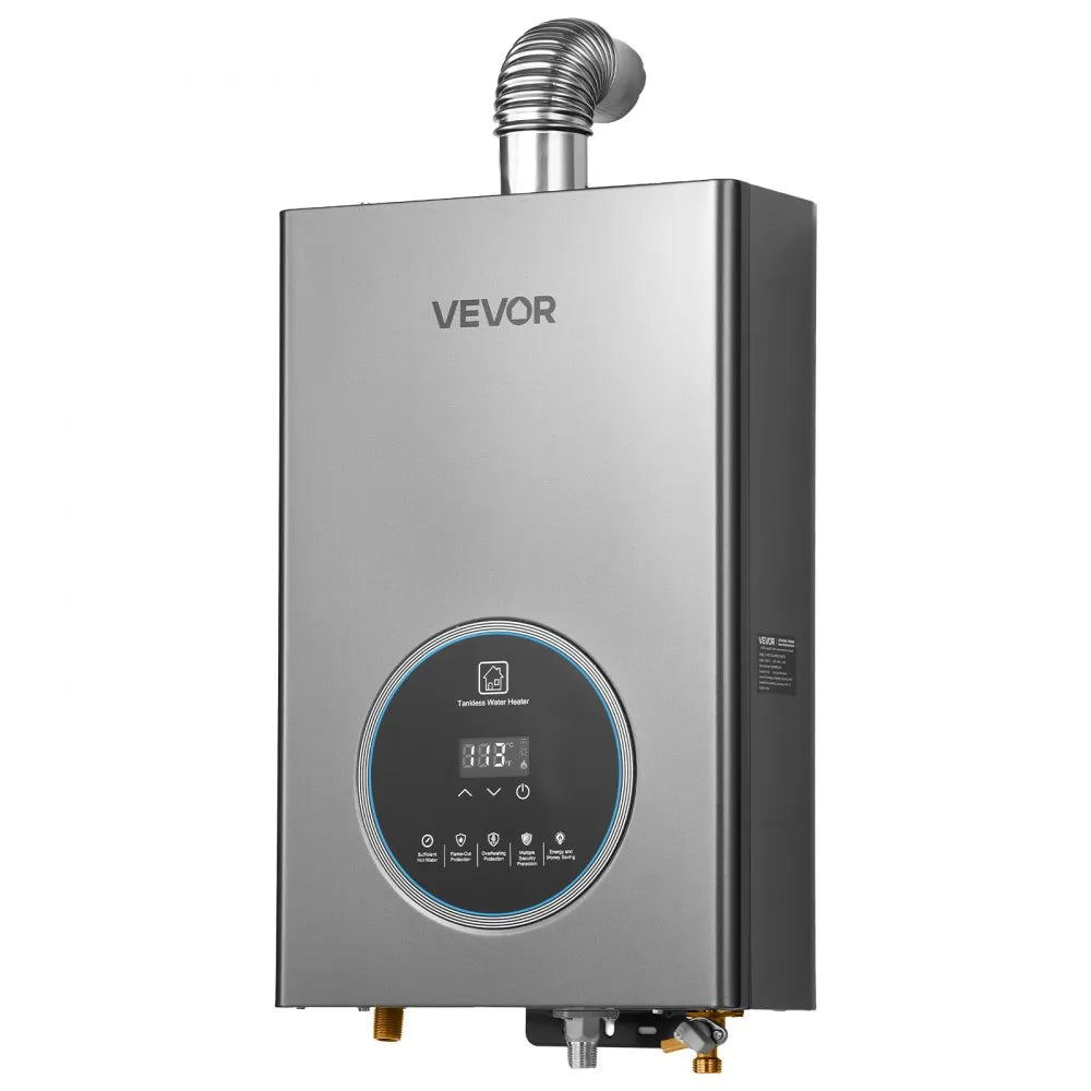 VEVOR Propane Tankless Water Heater 4.3Gal 100000 BTU Smart Temp Control LED