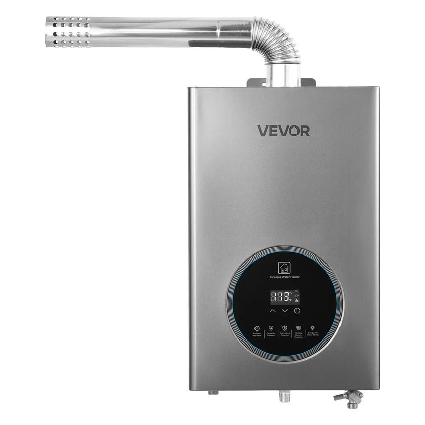 VEVOR Propane Tankless Water Heater 4.3Gal 100000 BTU Smart Temp Control LED