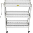 VEVOR Hydroponics Growing System, 108 Sites 3 Layers, 12 Food-Grade PVC-U Pipes, Vertical Indoor Plant Grow Kit with Water Pump, Timer, Nest Basket, Sponge for Fruits, Vegetables, Herb, White
