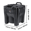 32 Qt Insulated Food Carrier, Stackable Catering Hot Box with 304 Stainless Steel Barrel, Non-Electric Food Warmer & Cold Food Transport Container for Catering, Restaurants & Events