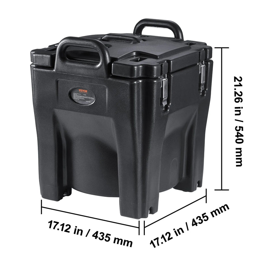 32 Qt Insulated Food Carrier, Stackable Catering Hot Box with 304 Stainless Steel Barrel, Non-Electric Food Warmer & Cold Food Transport Container for Catering, Restaurants & Events