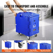 VEVOR Insulated Food Pan Carrier Front Load Catering Box w/ Wheels 82 Qt Blue