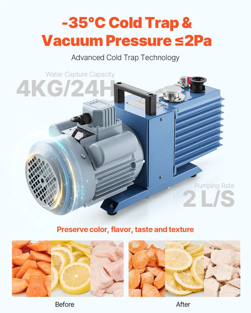 VEVOR Vacuum Freeze Dryer 4-Layer Fruit Vegetable Freeze Drying Machine Black