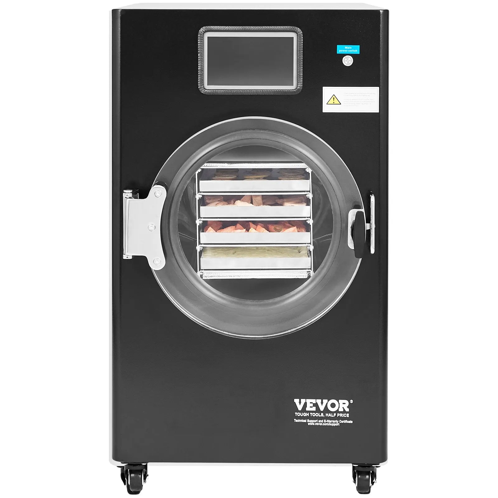 VEVOR Vacuum Freeze Dryer 4-Layer Fruit Vegetable Freeze Drying Machine Black