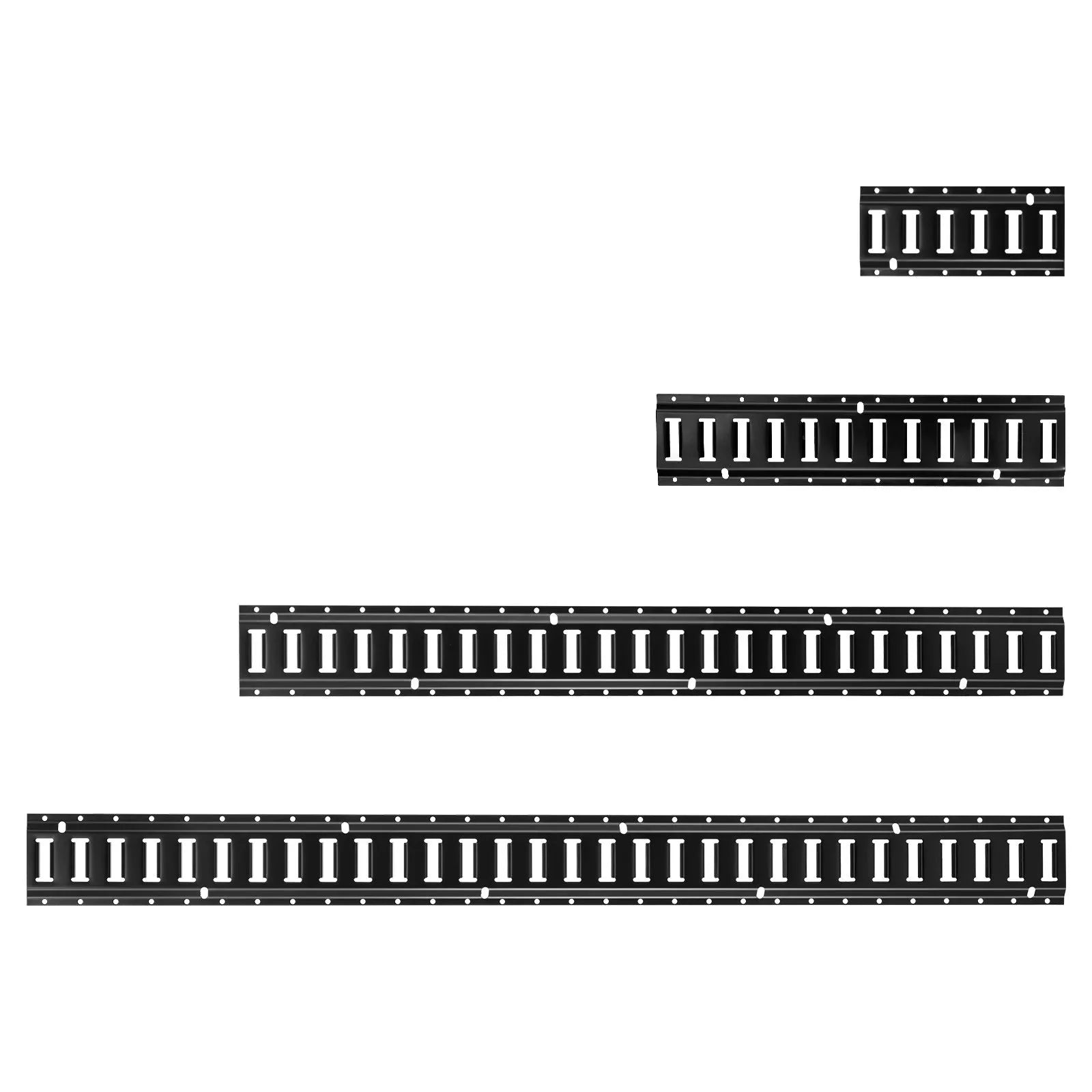VEVOR E-Track Tie-Down Rail Kit, 8 Pack (5ft+4ft+2ft+1ft) E Track Rails, 36 Pcs Includes 2 Ratchet Straps & 8 O-Rings & 8 Tie-Offs with D-Ring & 2 Single Slots & 16 End Caps, Fit for Vans Trailers